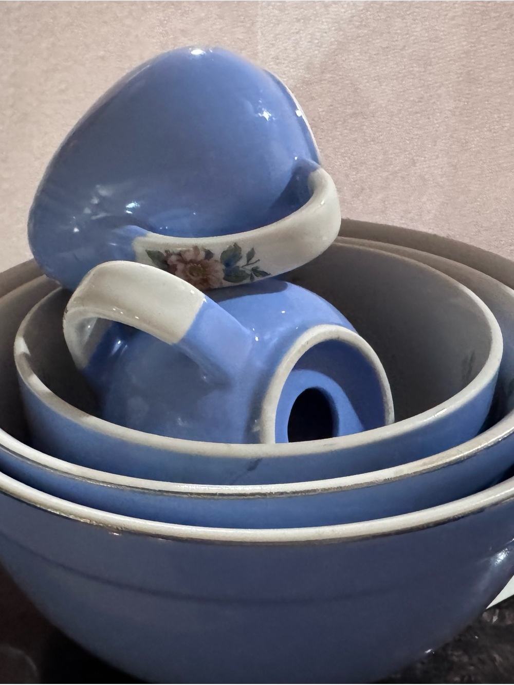 Hall’s Superior Quality Floral Ceramic Mixing Bowl Set